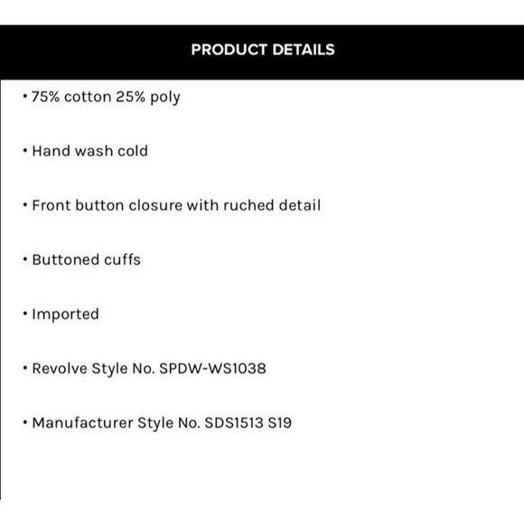 Revolve Superdown Dream Button Up Top Dark Denim Sz S - Picture 5 of 14